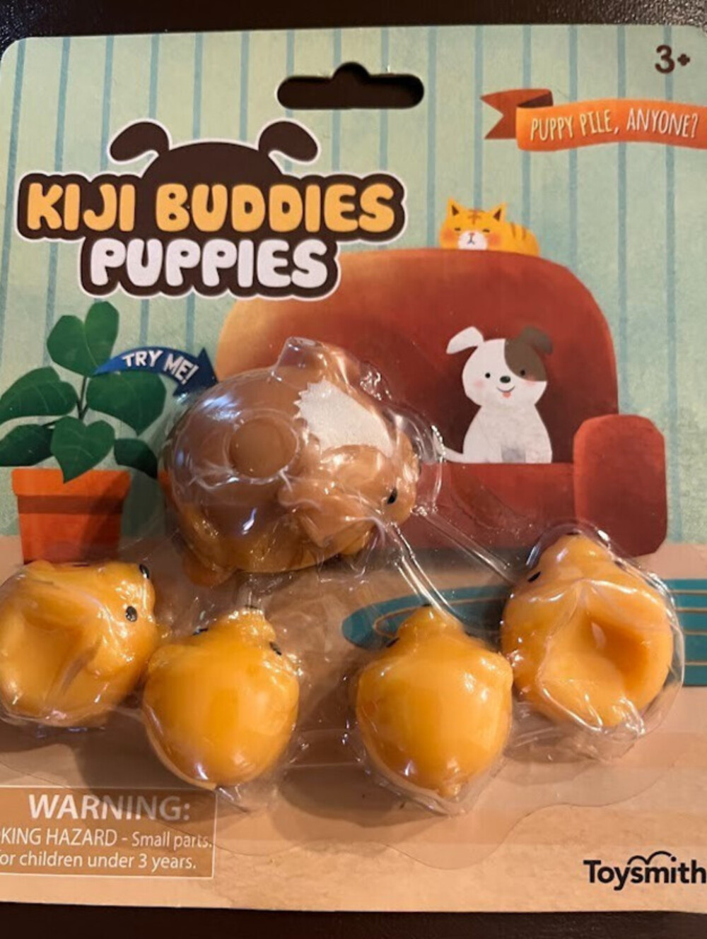 NEW! TOYSMITH ~ KIJI BUDDIES PUPPIES ~ PUPPY PILE ANYONE? ~ 3+ SQUISHY TOY SET